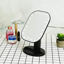 Belleashy Specchio Trucco A Batteria 20 LED Specchio Trucco Luce Desktop Home Touch Screen 180 ° Angolo Regolabile Specchio Portatile Illuminato Per Bagno