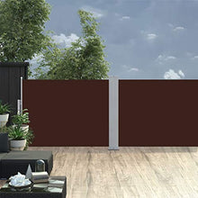 UnfadeMemory Tenda da Sole Laterale Retrattile, Separe Divisorio Esterno, Protezione Privacy Paravento - Parasole per Patio Balcone Terrazzo Giardino Antracite Marrone 100x1000 cm