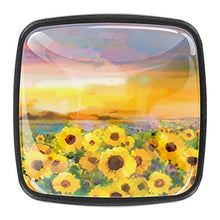 Fiori dorati Pomelli per Porta Set di 4 Pomelli per Mobili Manopole per Cassetti Cucina Armadio Vetro
