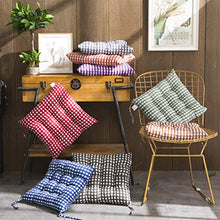 VOSAREA 2 Pezzi Quadrati Cuscini per sedie Plaid coprisedie morbide Imbottiture per sedie per Home Office Ristorante 40 cm (Viola)