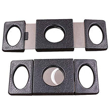 amropi Taglia Sigari Ghigliottina Nero Plastica Tagliasigari in Custodia Regalo (Nero x 2)