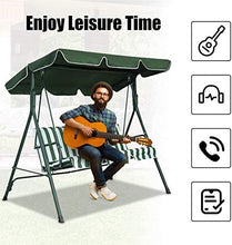 SXMY Copertura di Ricambio per Dondolo, Tettuccio di Ricambio Universale per Dondolo da Giardino, Telo Parasole per Esterno in taffetà di Poliestere Impermeabile,004,249 * 185 * 18cm