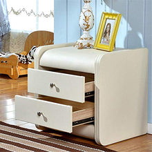 AOIWE Caminetto Moderno Imbottito in Ecopelle in Ecopelle in Ecopelle in Ecopelle con 2Dawer (Color : White, Size : 45.5x40x48cm)