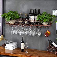 AT Parete Wine Rack Metallo Ferro Creativo Griglia Attaccatura Del Supporto Di Bottiglia Di Vino Grande Bicchiere Di Vino Shelf Calice Calici Rack per la Cucina/Bar/Ristorante/Bronze /
