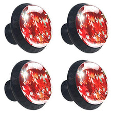 Acero d'autunno 4 PCS Pomelli per Porta, Pomolo per Mobile, Pomelli per Mobili con Viti, Maniglia per Armadietto, Pomelli per Porta, Pomelli per Cassetti per Porta, Armadio, Cassetto e Credenza
