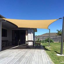 Vela Rettangolare Ombreggiante Ombreggiante Tenda A Metri Protezione Raggi Uv Per Esterni Vela Quadrata Impermeabile E Resistente Per Terrazza Campeggio Giardino ( Color : Sand , Dimensione : 3.5x5m )