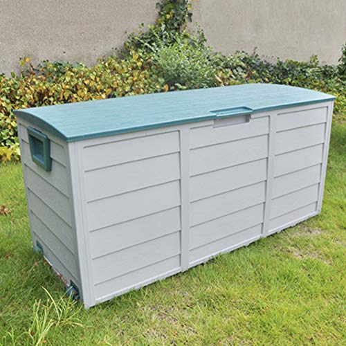 XLLLL Cassapanca da Esterno Baule Immagazzinaggio per Bici Scatola di Giardino in Plastica con Cassonetto Impennata Contenitore