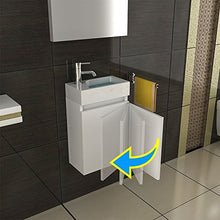 Mobili da bagno/lavabo con mobiletto/Design Specchio/bianco/modello Lugano 400/lavabo