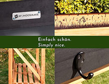 WONDERMAKE Tavolo da Lavoro in Legno di Ciliegio per Giardinaggio, Resistente a Intemperie, Per Giardini Balcone, Piano Zincato per Uso Esterno, CO2 neutro, 85x45x92 cm, Marrone Scuro Nero