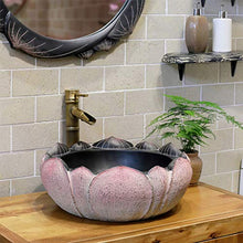Cinese Sopra Contro Creativo Lavabo Bagno Balcone Catino Stile retrò Home Art Basin Lavabi