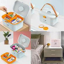 MYHZH Medicina Box, con Scomparti, cassetti e Portatile Maniglia/Blocco prescrizione Pillola Custodia da Viaggio/Family First Aid Kit/Drug dell'organizzatore di immagazzinaggio