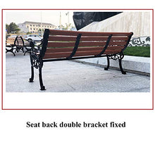 Panchina da giardino a 3 posti panchina da terrazza da esterno, panchina da balcone con sedia da veranda, panchina da parco con braccioli e schienale, banco da lavoro resistente alle intemperie con