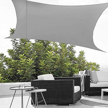 [en.casa] Tenda a Vela Parasole Oscurante Protezione Raggi UV e Vento Impermeabile Rettangolare 2,5m x 5m Grigio Chiaro