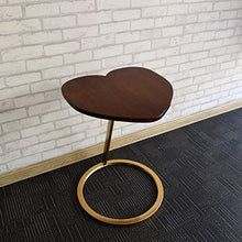 TONG HXF- Piccolo Tavolo da caffè in Legno massello Camera da Letto Amore Semplice Creativo Moderno Soggiorno in Ferro battuto Mobile tavolino Durevole