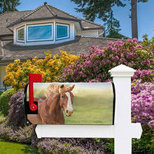 Bella cassetta postale con animali a cavallo rosso coprono magnetico grande cassetta postale avvolge giardino cortile decorazione casa dimensioni oversize 64,8 cm x 53,3 cm