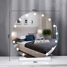 Chenbz Specchio cosmetico Rotondo, LED Bagno Leggero Specchio da Parete WC Specchio da Bagno Specchio a Muro