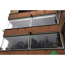 GDMING Tende A Rullo per Esterno, 0.5MM Spessore Trasparente PE Tenda, Impermeabile Pesante Finestra Copertina per Balcone Terrazza Giardino Tenda, 36 Dimensioni (Color : Chiaro, Size : 1.2x2.5m)