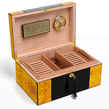 XZJJZ Desktop Cigar Humidor - Rettangolare umidificatore con Vassoio e separatore Regolabile