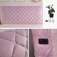 Coperchio della Testata Letto in Velluto di Cristallo di Alta qualità Copertura per Testiera Trapuntato in Cotone per in Legno/Pelle/Tessuto Testata Letto Protector Decorativo,Purple-230cm