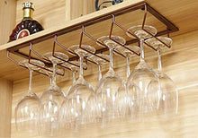 FCXBQ Bicchiere da Vino in Vetro Portabottiglie da Vino, portabottiglie da Vino rovesciato Porta Bicchiere Alto da casa portabicchieri Appeso Barra di Ferro Appeso portabottiglie da Vino in Metall