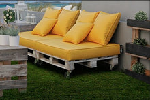 CAB BAVARO Lime Set Cuscino Seduta 82x122 h.11 cm + Due Cuscini Schienale 60x60 cm. + Cuscino Schienale 45x45 cm. Rivestimento in Ecopelle PVC