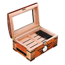 L.BAN Scatola per sigari Europea Humidor in Legno di Cedro Humidor Classico a Doppio Strato ad Alta capacità per verniciatura