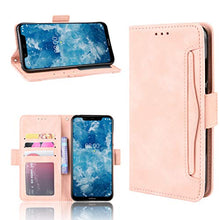 LODROC Cover Nokia 8.1 2018 Flip Cover Custodia Protettiva Caso Libro in Pelle PU con Portafoglio, Funzione Supporto, Chiusura Magnetica per Nokia8.1 - LOBYU0200752 Rosa