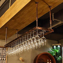 Portavini Porta Bicchiere da Vino in Ferro da Soffitto， Porta Bicchiere da Vino Rosso， Regolabile in Altezza， Portabicchieri Alto Portabicchieri Appeso Espositore da Bar (Size : 60cm)