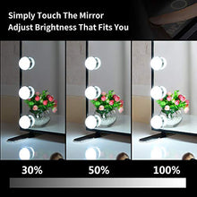 BEAUTME Hollywood Specchio da trucco con luci, Specchio da trucco grande con 14 lampadine a LED, alluminio Frame Table o Wall Mirror (Nero)