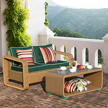 Aimir Set di Mobili da Giardino per Esterni, 4 Pezzi da Giardino per Il Tempo Libero con Combinazione di Divani in Rattan Set di Conversazioni per Patio Mobili da Salotto