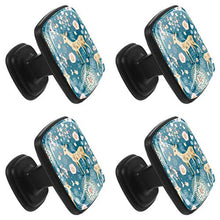 Fiore di cervo 4 PCS Pomelli per Porta, Pomolo per Mobile, Pomelli per Mobili con Viti, Maniglia per Armadietto, Pomelli per Porta, Pomelli per Cassetti per Porta, Armadio, Cassetto e Credenza
