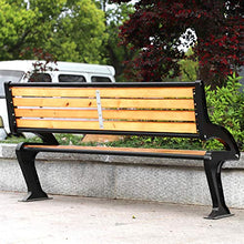 Panchine da giardino in metallo da 47 pollici per esterno mobilia del patio del portico del parco, panche dritte in ghisa massello con schienali, riposo sedie attesa panchine per parco