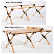 XZQ Tavolo E Sedia Pieghevoli Set da Campeggio Tavolo da Interno Balcone Pranzo All'aperto Giardino Portatile Picnic Mobili da Viaggio in Legno (Color : Beige(A), Size : 90 * 60 * 43cm)