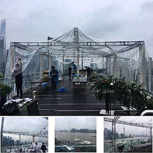 SDFGO Telone Trasparente, 450 G/M² Spessore 0,35 Mm,Tenda da Doccia Telo Impermiabile per Coprire Un Gazebo Esterno per l'inverno,Copertura Piscina(Size:3 * 3m)