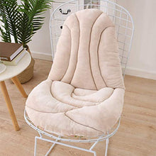 Cuscino per Sedia a Dondolo Riempito, Cuscino per Sedia con Angoli addensati con Lacci, Cuscino per Sedia con Schienale in Peluche, Cuscino per Sedile per Ufficio Studente caffè-Bianco