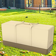 Borsa portaoggetti per esterni, cuscino da patio, tessuto Oxford 210D, impermeabile, per mobili da giardino, extra large, con manici e cerniera