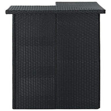 vidaXL Set da Bar da Giardino 4 pz con Cuscini in Polyrattan Nero