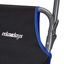 Relaxdays Carrello da Spiaggia Pieghevole, Sedia con Parasole, Ruote Gomma Piena, Carrellino 100 kg per la Sabbia, Nero, 1 pz