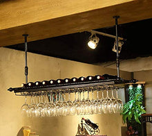 PZW Cremagliera Del Vino Semplice e Creativa/Portabicchieri Appesi per Vino Rosso/Portabicchieri Appesi in Vetro Rovesciato/Asta Principale Creativa/Portabicchieri Appesi per Portabottiglie,