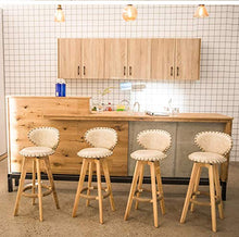 WRJY Sgabelli da Bar Sgabello da Bar Sedia Poggiapiedi Imbottita con Schienale Sedile Girevole in PU Sedia da Pranzo per Cucina | Pub | Caf & eacute; Sgabello da Bar Max. Caricare 200 k