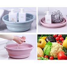 Fangfang Pieghevole Lavabo Pieghevole Campeggio del risparmiatore dello Spazio Wash up Scodella Washtub Frutta Bacino del Bambino lavabo Accessori for Il Bagno (Color : Pink)