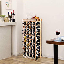 COSTWAY Portabottiglie di Vino, Scaffale per 44 Bottiglie di Vino in Legno di Pino, 113 x 46 x 27,5 cm