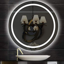 Specchio, Specchio da Bagno retroilluminato con Luce LED, Specchio cosmetico Illuminato, Rotondo, Camera da Letto/Soggiorno