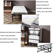 XJAXY Letto di Metallo Pieghevole con Materasso, Aggiuntivo Extra Letto per Gli Ospiti con Memory Foam Materasso E Portatile Telaio in Metallo su Ruote - Facile Bagagli - Risparmio di Spazio