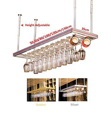 XHCP Portabicchieri da Appendere - Portabottiglie - Portabottiglie in Metallo - Oro/Argento - Accessori per soffitto da Bar, Ristorante