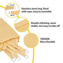 Tvird Tende da Sole per Esterno, Vela Ombreggiante,Tenda a Vela Rettangolare 3 x 3 Metri, Protezione Raggi UV Vela Tenda, Impermeabile e Resistente, Tenda a Vela per Giardino Balcone Terrazza (3X3M)