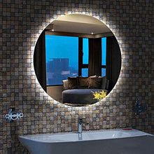 Specchio a Parete Specchio Luminoso a LED Specchio da Bagno Moderno Rotondo Illuminato a LED, retroilluminazione, vanità, Anti-Appannamento HD