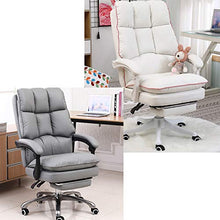 Sedia Gaming Ergonomic Piedini in Nylon, Sedia Gaming con Poggiapiedi, Sedia da Gioco Grande e Alta per Adulti, E-Sports Sedie da Gaming,Grigio