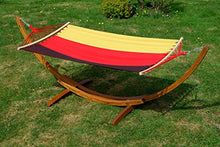 SAS AS-S 320cm Amaca XL Deluxe Nobile con Cornice in Legno larice Bandiera Tedesca