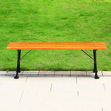 GaoF Panchine da Giardino per Esterni, panchine per parchi in Legno massello anticorrosivo per Il Tempo Libero, Gambe in ghisa, panchine per Patio Esterno, mobili da Esterno per Balcone/Ponte/Veranda